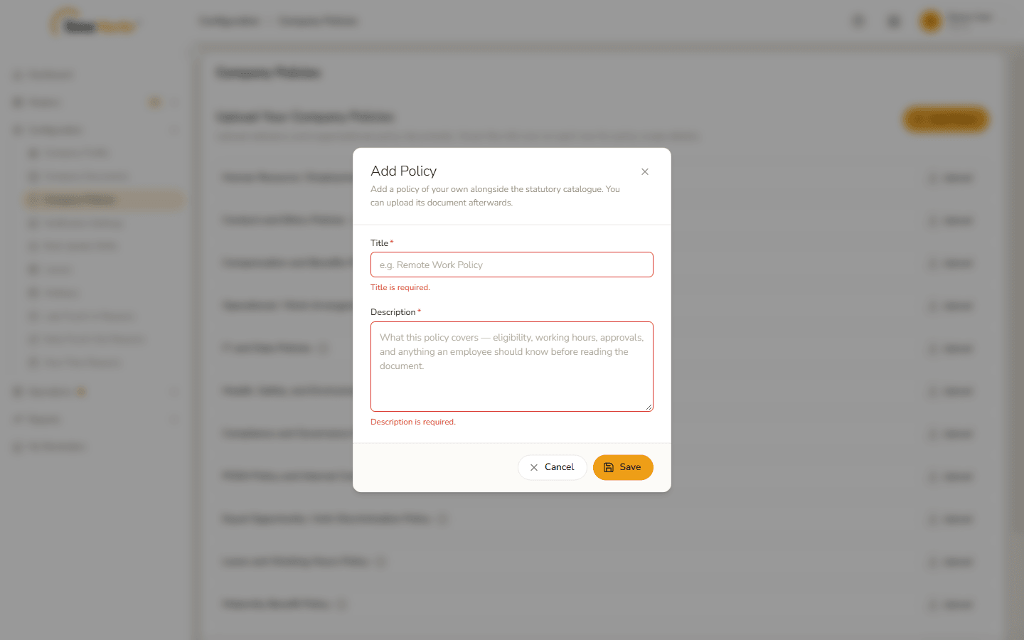 Required-field messages