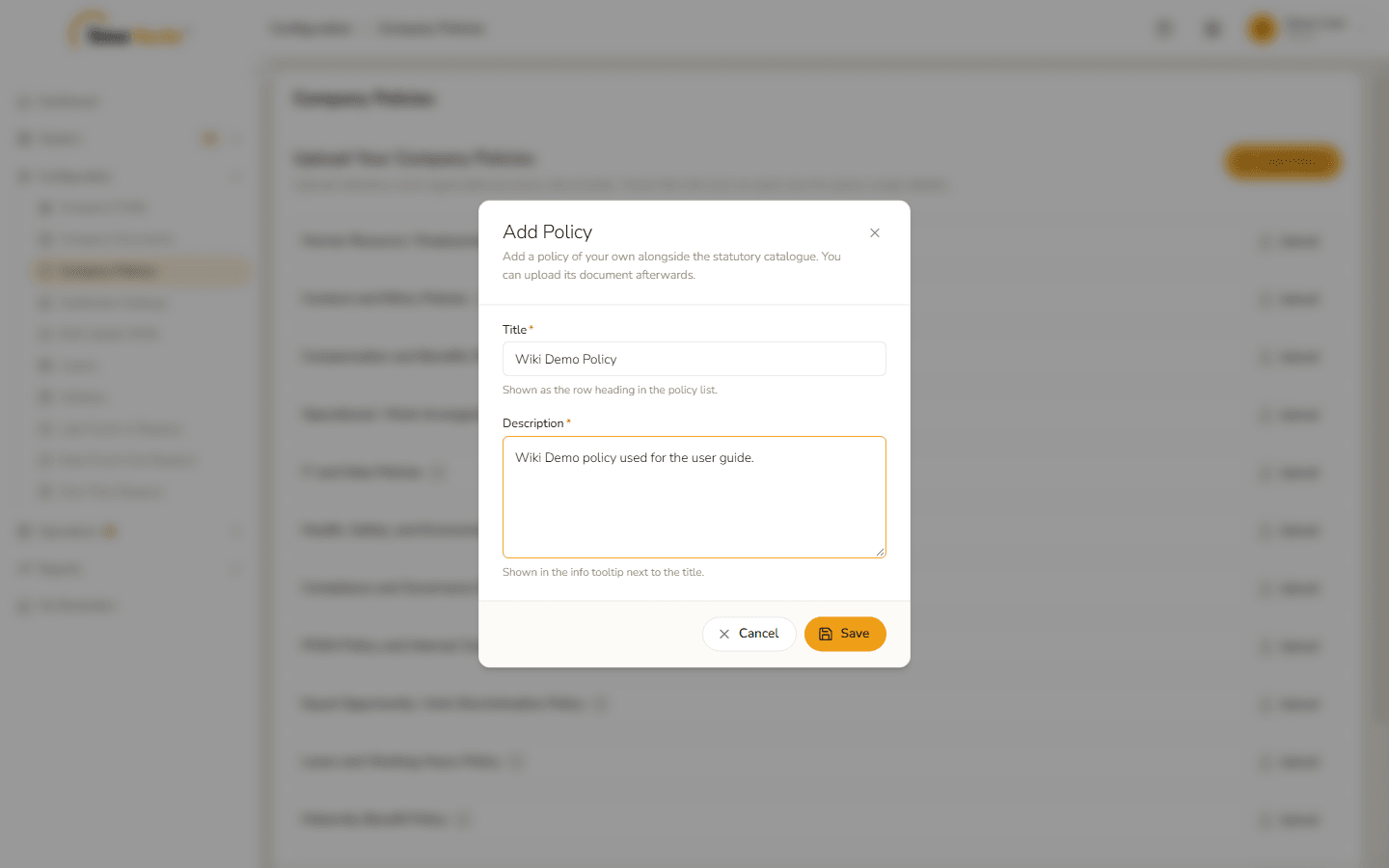 Form filled in