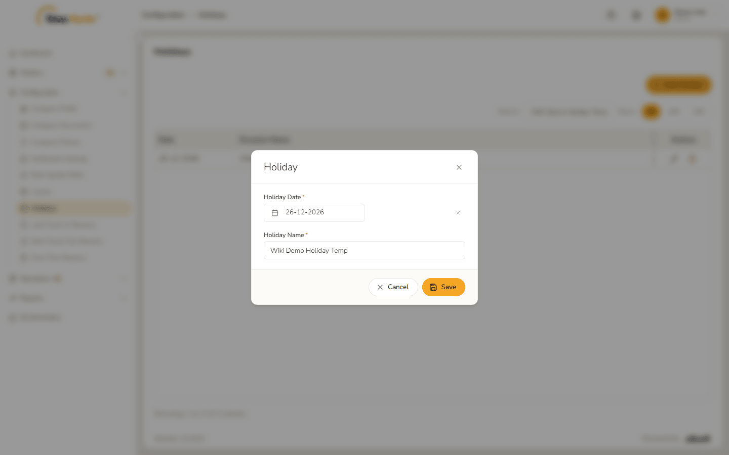 Edit form