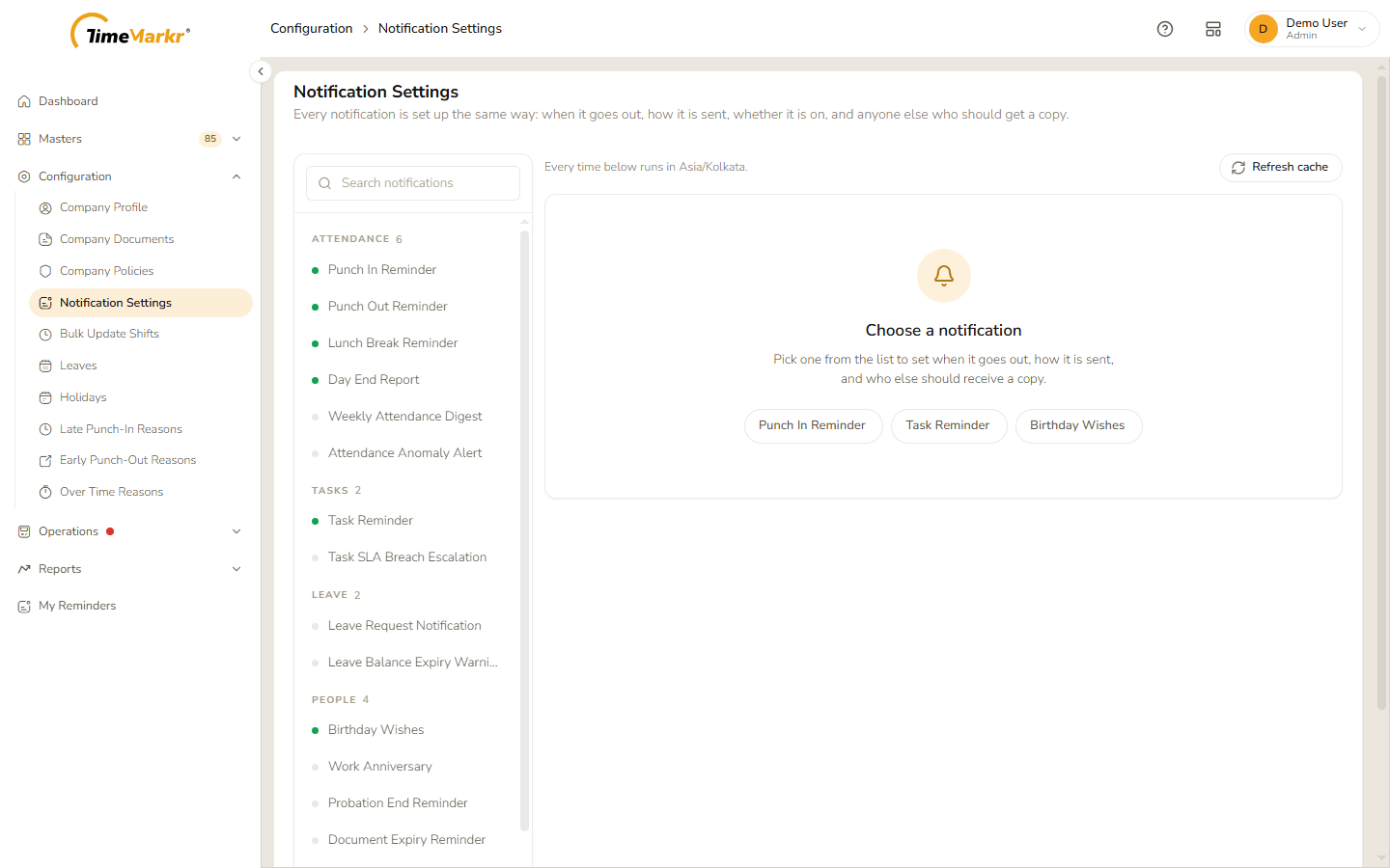 Notification Settings overview