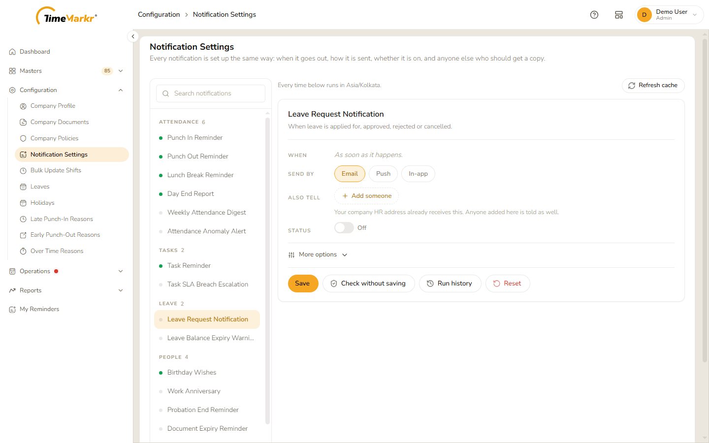 Leave Request Notification