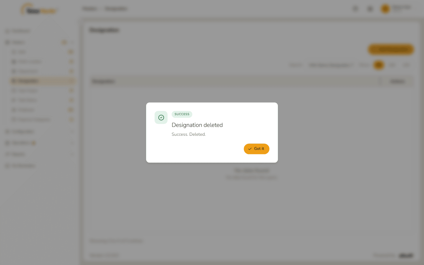 Designation deleted