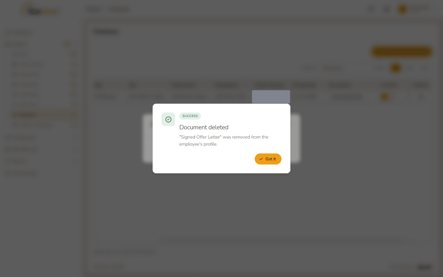 Document deleted