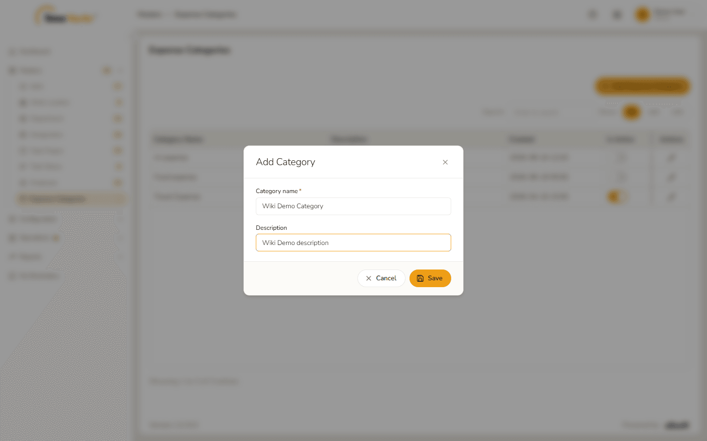 Form filled in