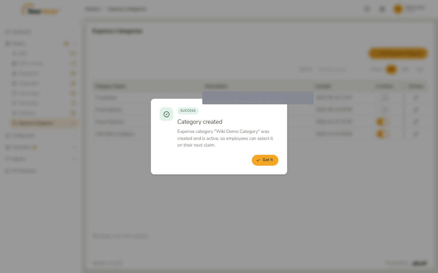 Category created