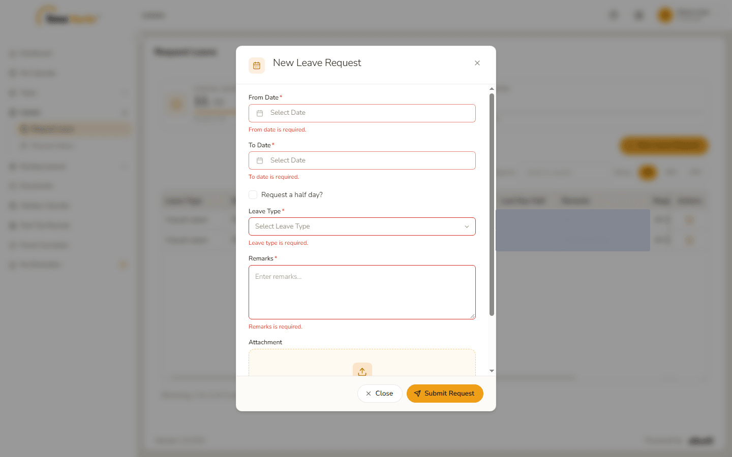 Required-field messages
