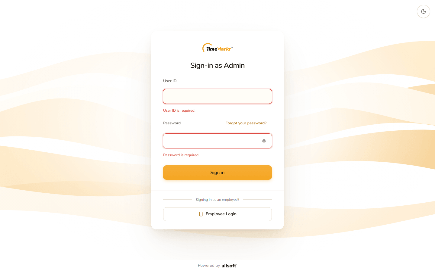 Required fields
